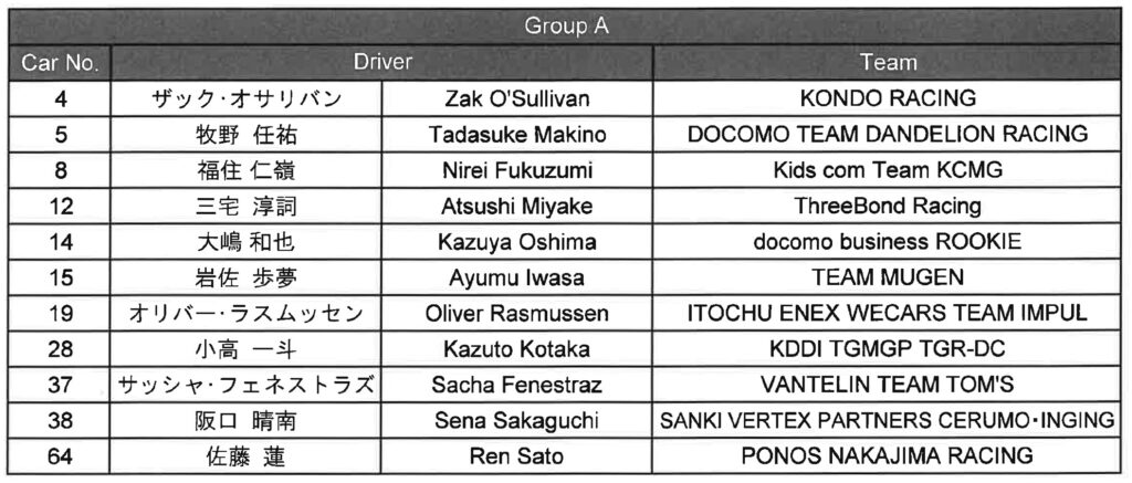 スーパーフォーミュラ2025年第9戦